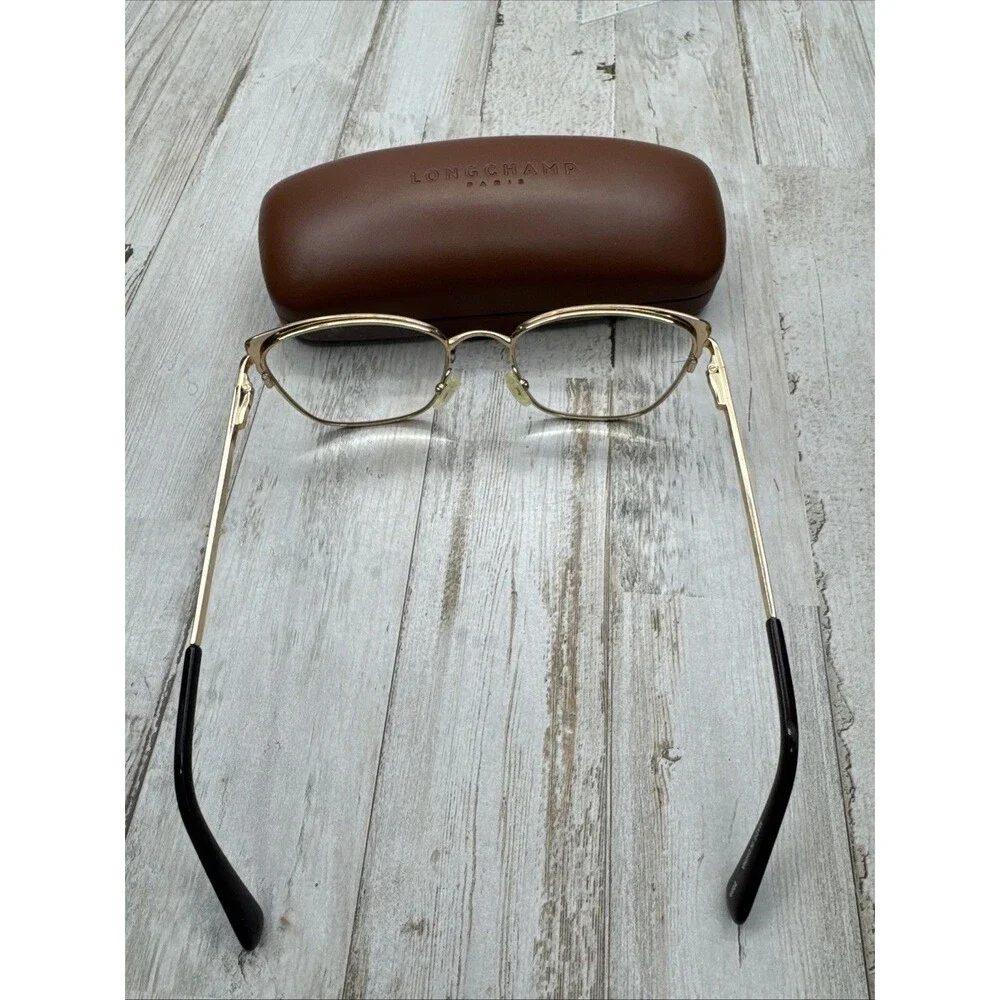LONGCHAMP LO2108 602 WINE GOLD AUTHENTIC EYEGLASS FRAMES CAT EYE 51-18-140 CASE